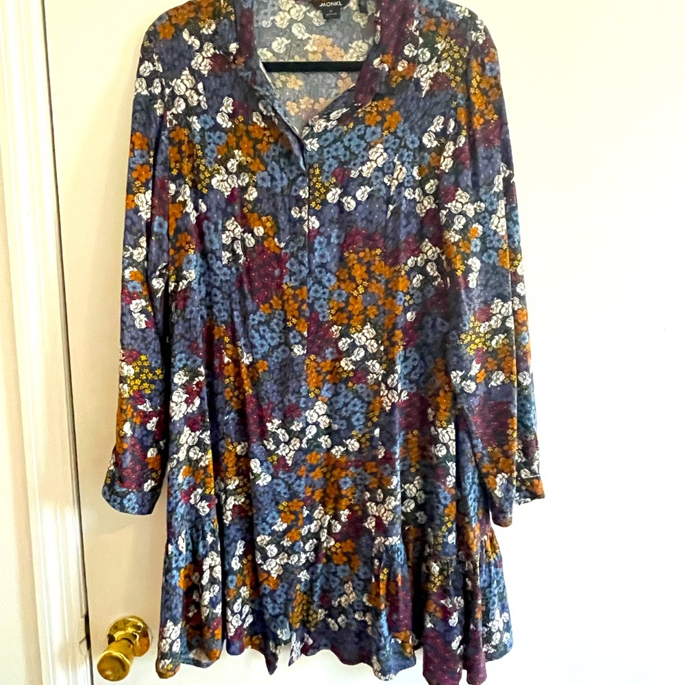 Fall Color Dress in Mini Floral Print (M)